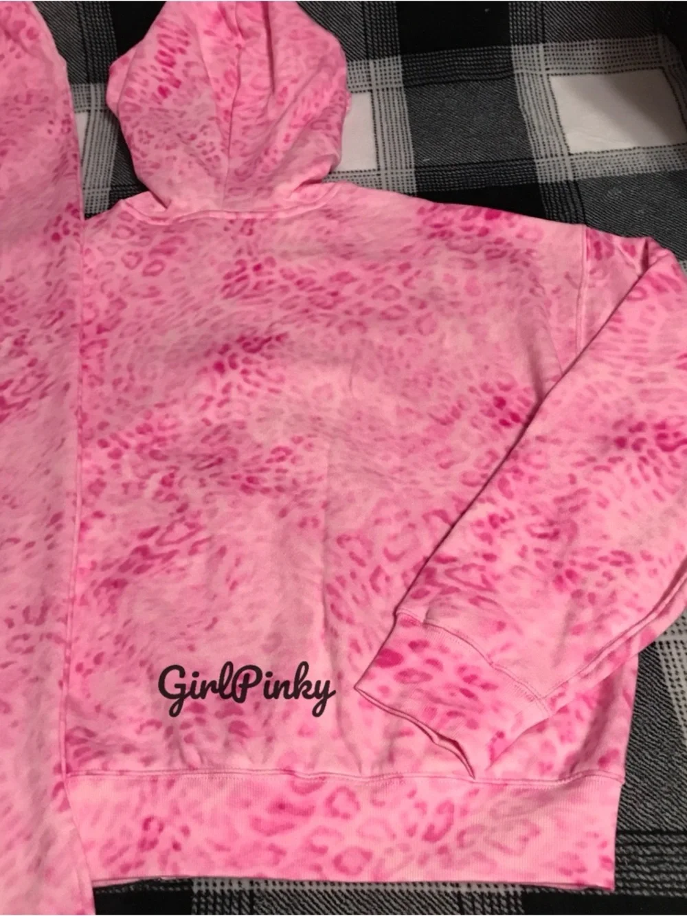 VS PINK IVY FLEECE CAMPUS FULL ZIP & SWEATPANTS PINK LEOPARD PRINT LOGO XS